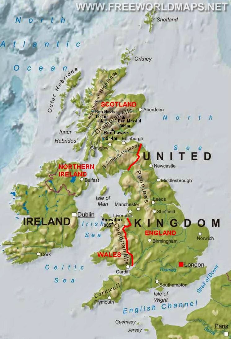 Map of The Great Britain - Talk and Chats All About Life