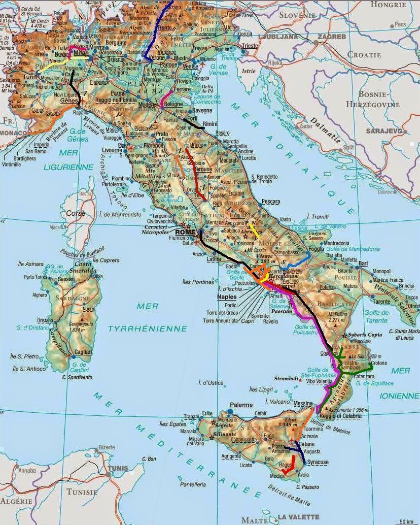 Carte de l'Italie: Carte Italie