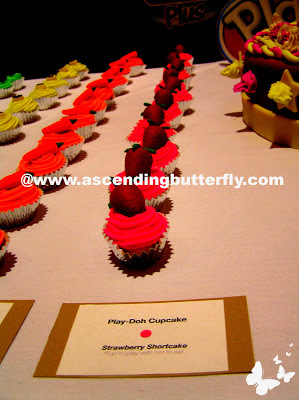 Strawberry Shortcake Play-Doh Cupcakes Table Display at Hasbro Toy Fair 2013 Event in New York City