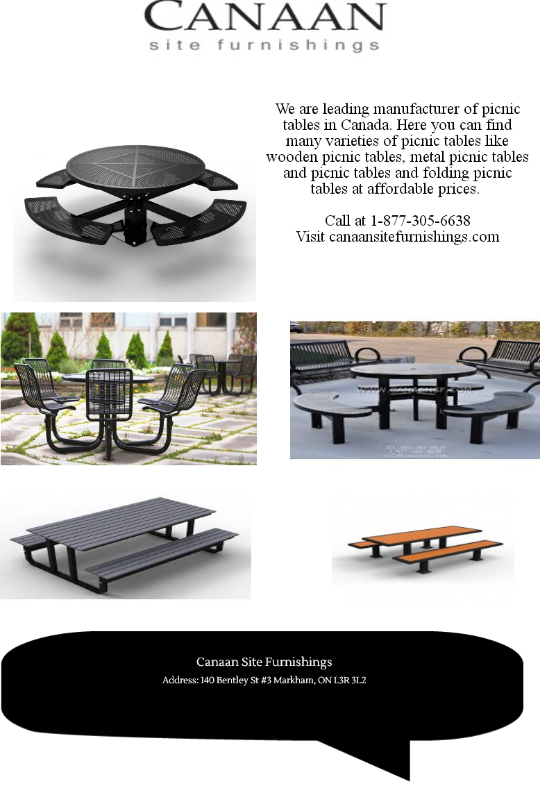 Affordable Picnic Tables in Markham, Canada