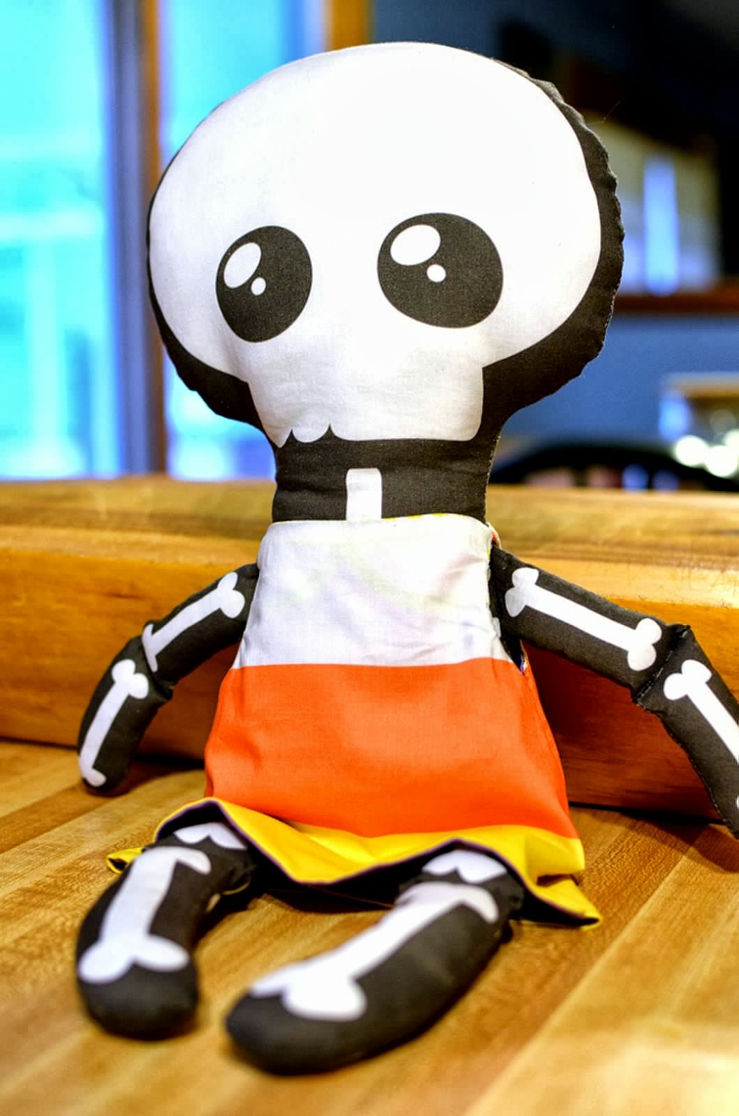 boogie beans: loving skeleton ragdoll cut and sew fabric