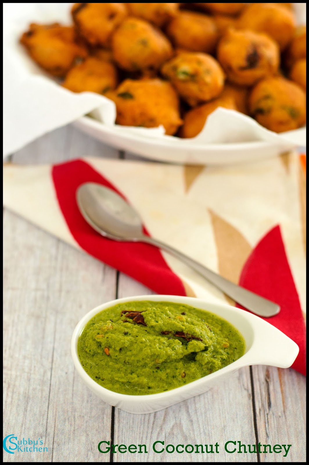 Restaurant style Green Coconut Chutney Green Coconut Chutney Subbus