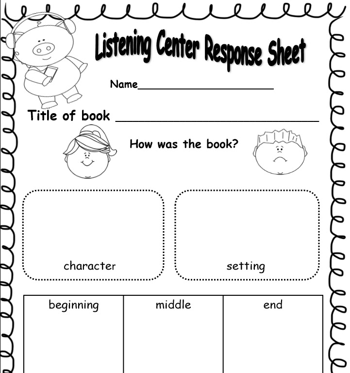 A Day in Life of Bee: Listening Center Response Sheet