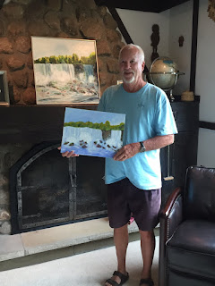 Tom Franklin, falls painting, first art student, copy my art, Schifano