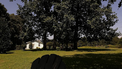 1:25, almost time! Solar Eclipse 2017 Nashville Tennessee 1:25 PM partial coverage house shadows