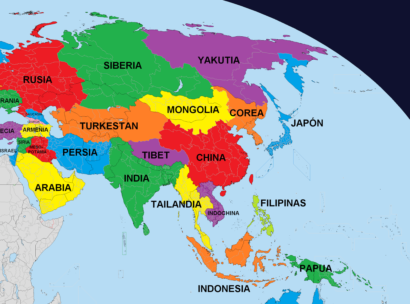Mapas y Fronteras: NUEVA ASIA