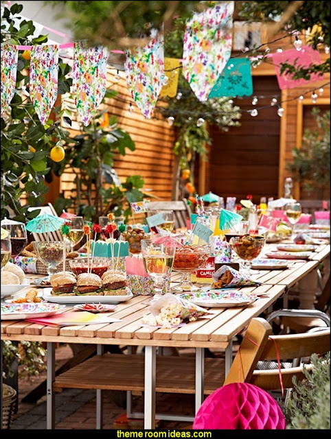 flower garden Talking Tables Floral Fiesta Large Colorful Paper Plates for a Tea Party, Birthday flower garden tea party themed decorations - Floral Fiesta garden party decor - Victorian garden party - backyard tea party - Vintage tea party decorations - birthday tea party - Spring garden Party - Victorian High Tea style entertaining - Tea party decorations flower garden Talking Tables Floral Fiesta Large Colorful Paper Plates for a Tea Party, Birthday or Luau Party