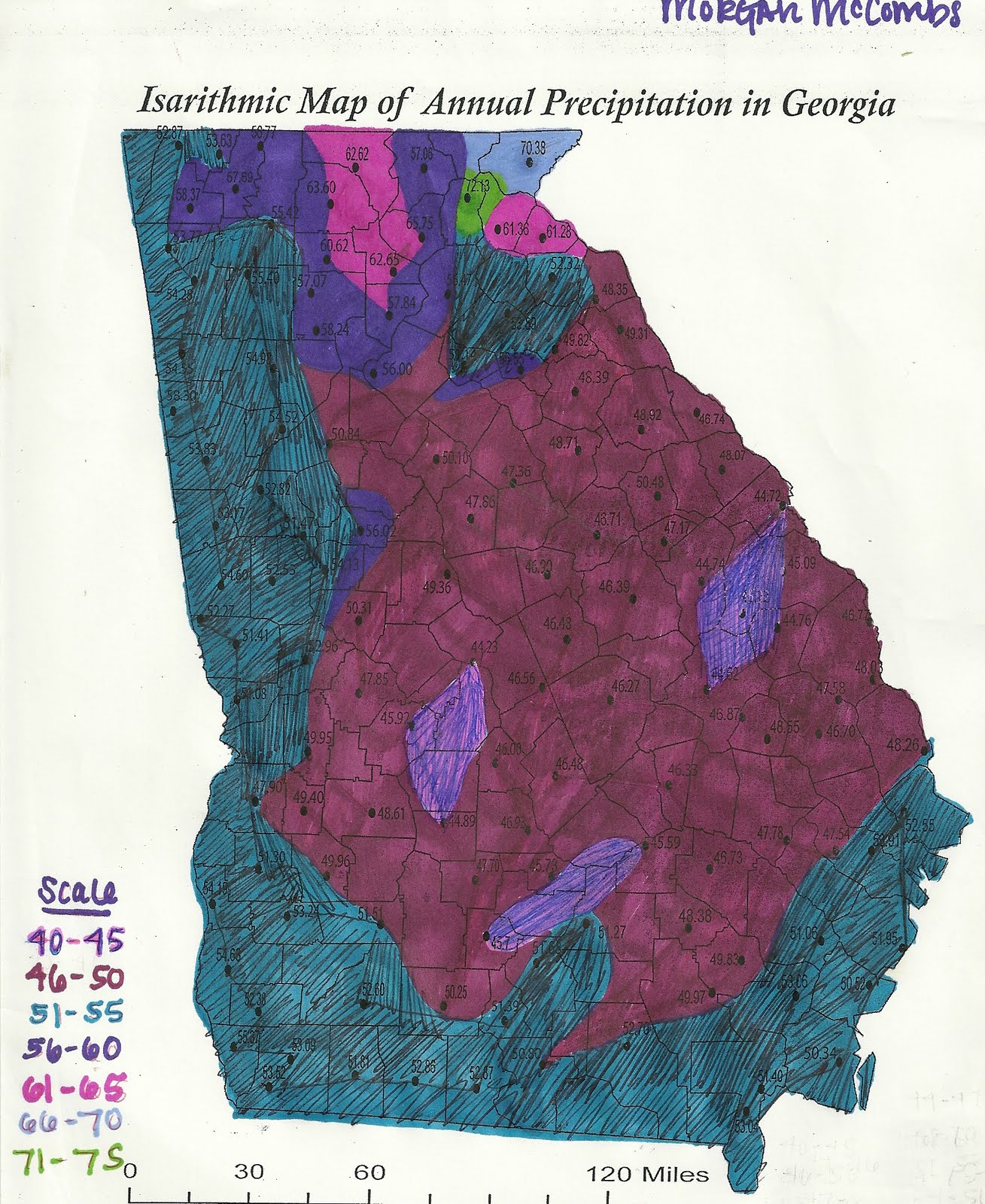 Environmental Blog Isarithmic Map of Annual Precipitation in