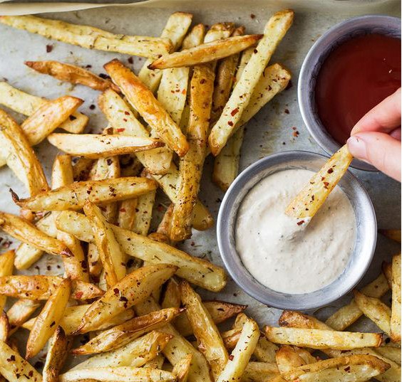 Rosemary Fries with Roasted Garlic Dip Rosemary Fries with Roasted Garlic Dip