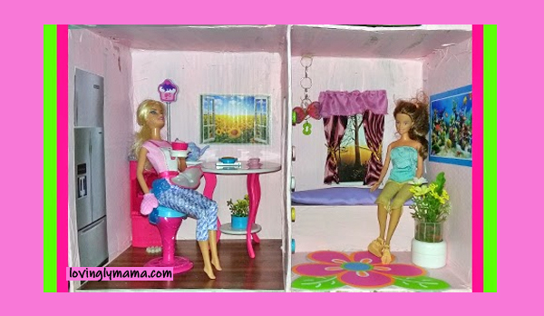 DIY Barbie Dream Doll House - Barbie doll - Barbie doll house - how to make a doll house - homeschooling - summer craft - homeschooling - Bacolod mommy blogger- doll furniture