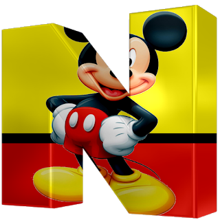 Abecedario 3D de Mickey.