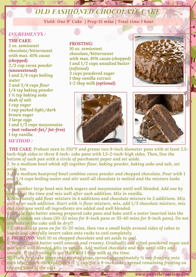SHC 20 WICKEDLY DELICIOUS CHOCOLATE DESSERTS RECIPES OLD FASHIONED CHOCOLATE CAKE RECIPE