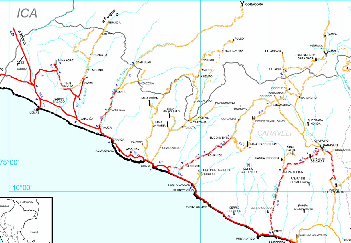 Prelatura De Caravelí Mapa Vial Caravelí General 2004