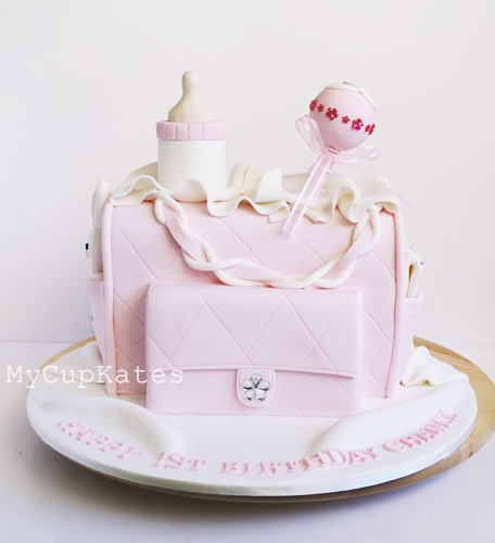 MyCupKates - Cakes, Cupcakes & Cookies: Pink Nappy Bag Cake