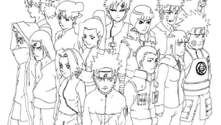 Sketsa Gambar Sasuke