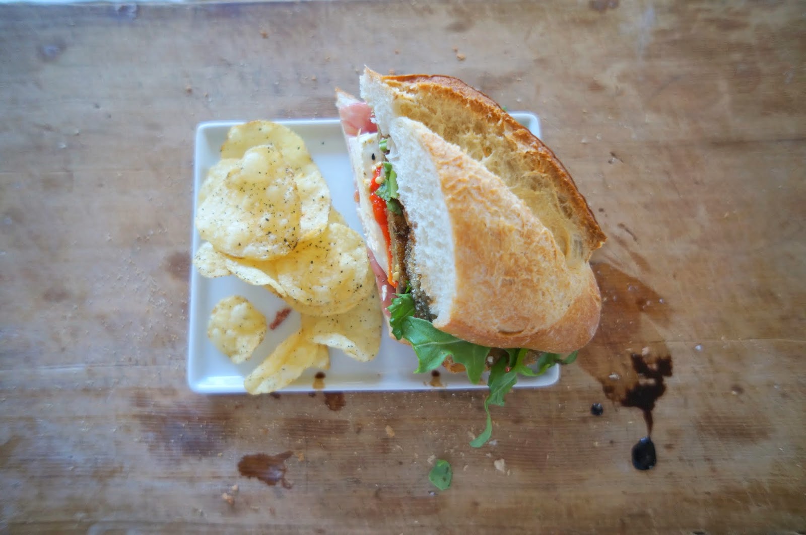 Eggplant & Prosciutto Sandwich