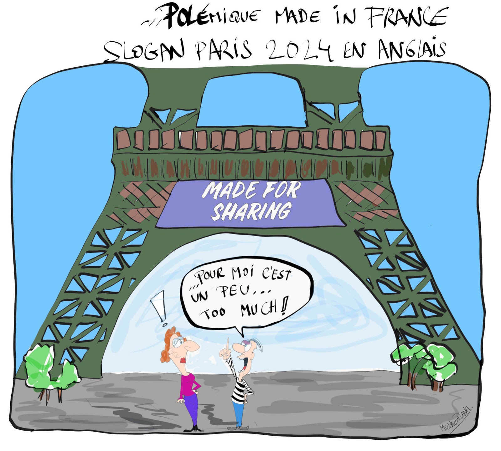 Polémique made in France slogan Paris 2024 en anglais