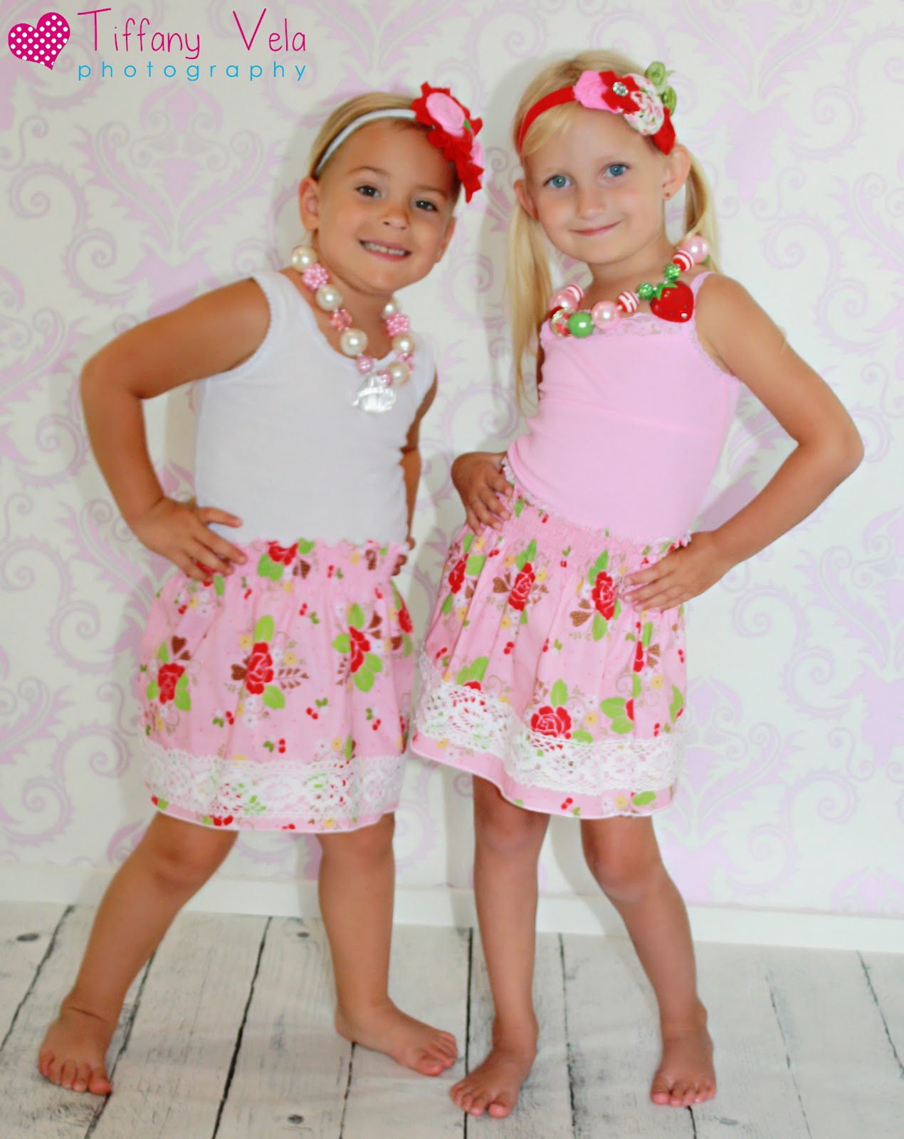 Create Kids Couture: Scarlet's Shirred Skirt with Lace Embellishment