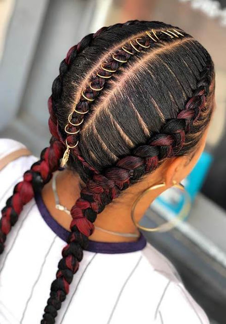 34 Two Braids Styles With Weave 2019 For African Women To