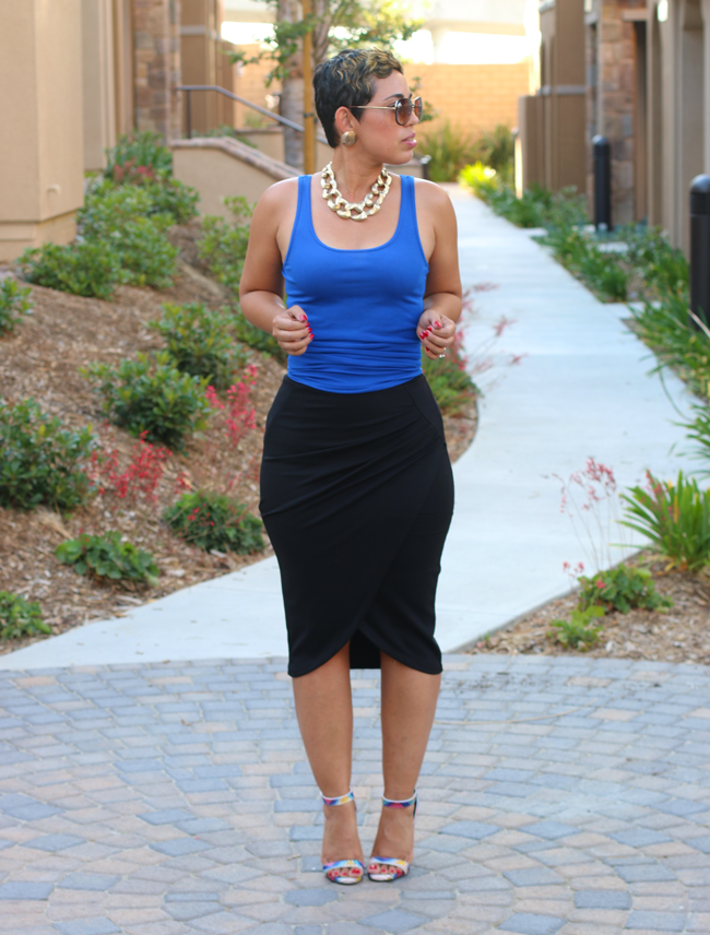 DIY Mock Wrap Skirt + Pattern Review V8711 |Fashion, Lifestyle, and DIY