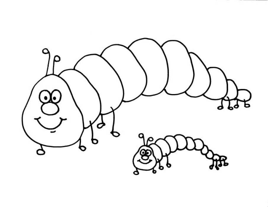 Kids Coloring Pages Picture : Funny Caterpillar