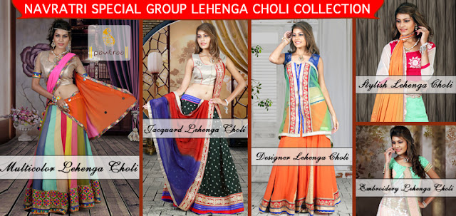 Navratri festival special group lehenga choli and chaniya choli and ghagra choli online shopping 2015 for kids and women at lowest price in India