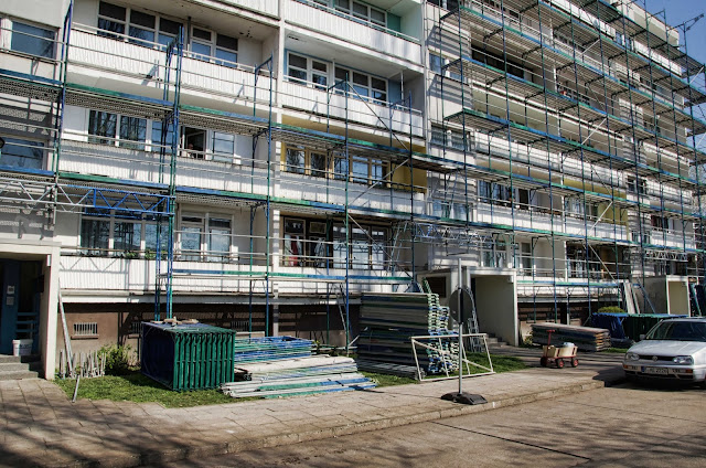 Baustelle Sanierung Anna-Ebermann-Straße / Wartenberger Straße 44, 13053 Berlin, 27.03.2014