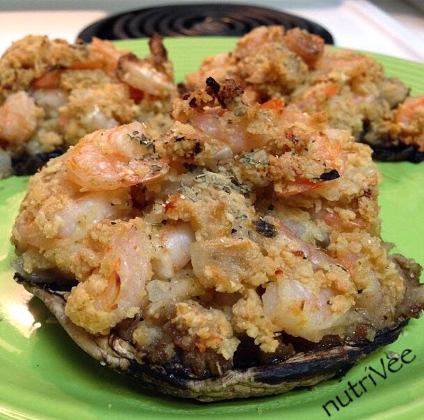 nutriVee Shrimp Stuffed Portobello Mushrooms