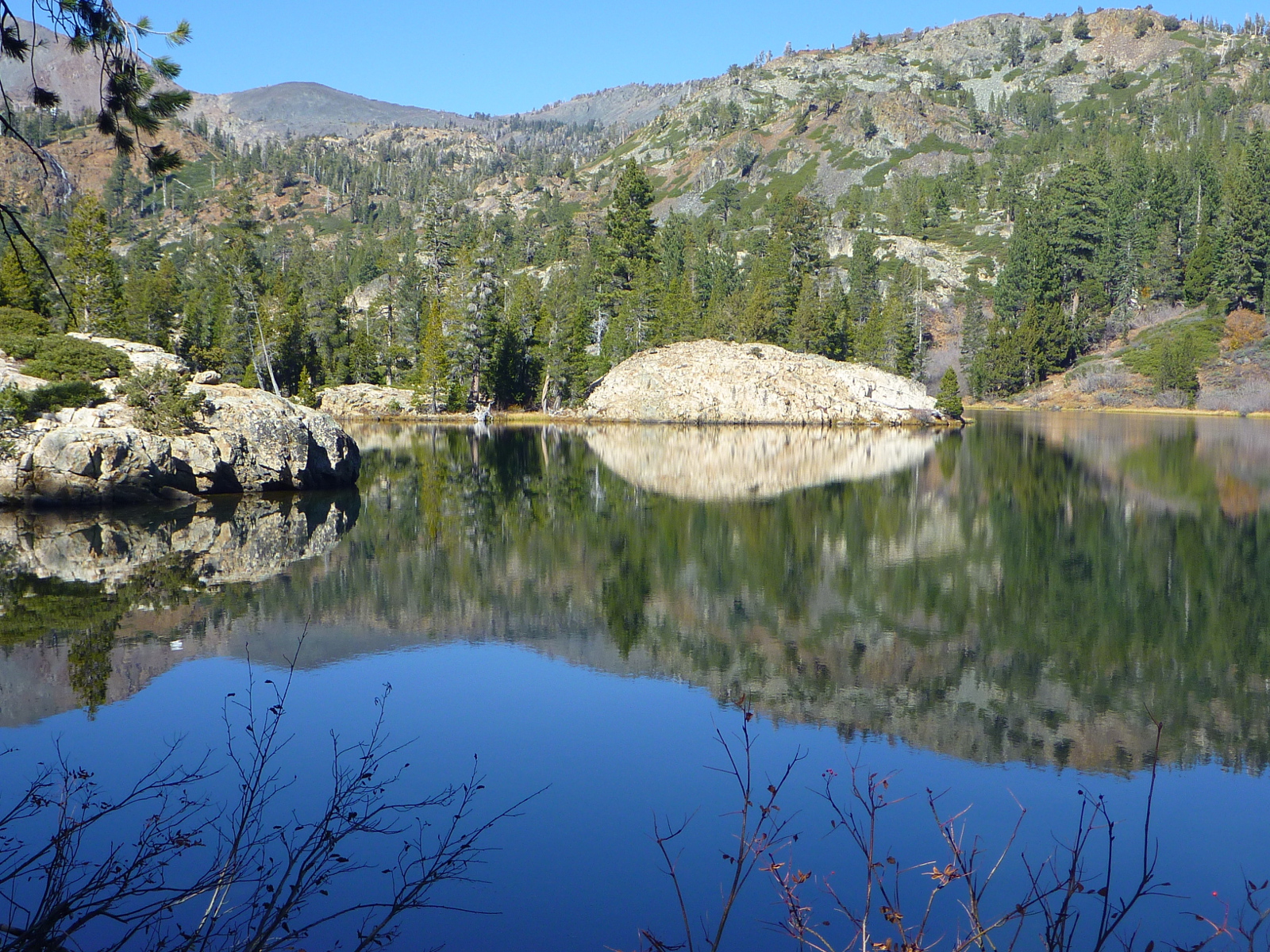 Trailing Ahead Grass Lake Trail from Lily Lake to Grass Lake in the