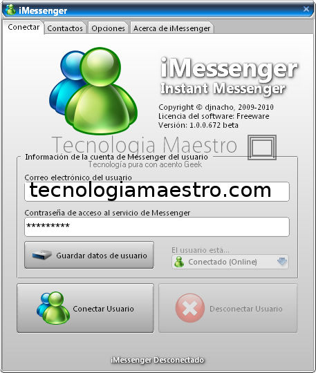 iMessenger el cliente liviano de mensajería instantánea 