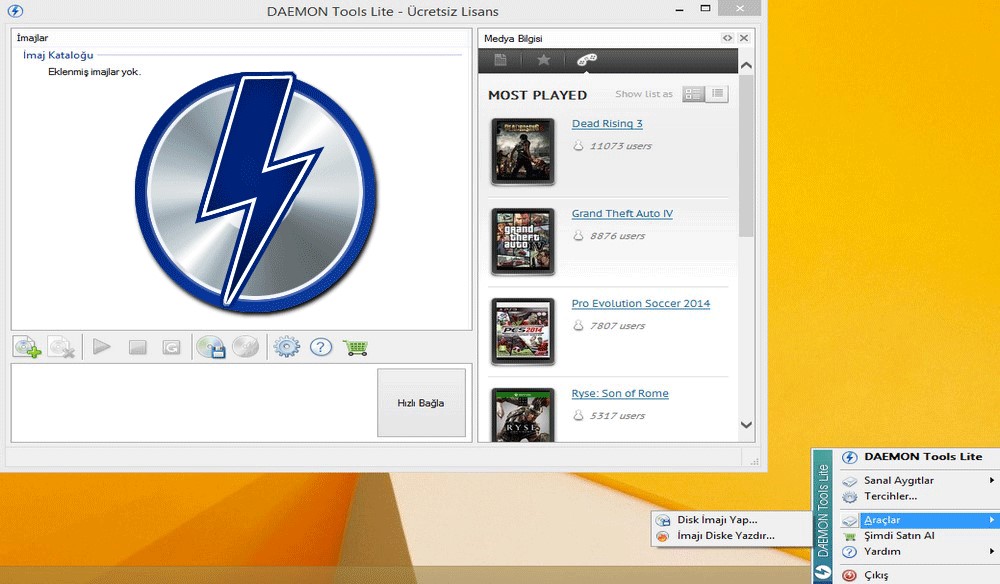 Daemon Tools Sanal Disk Oluşturma Programı İndir