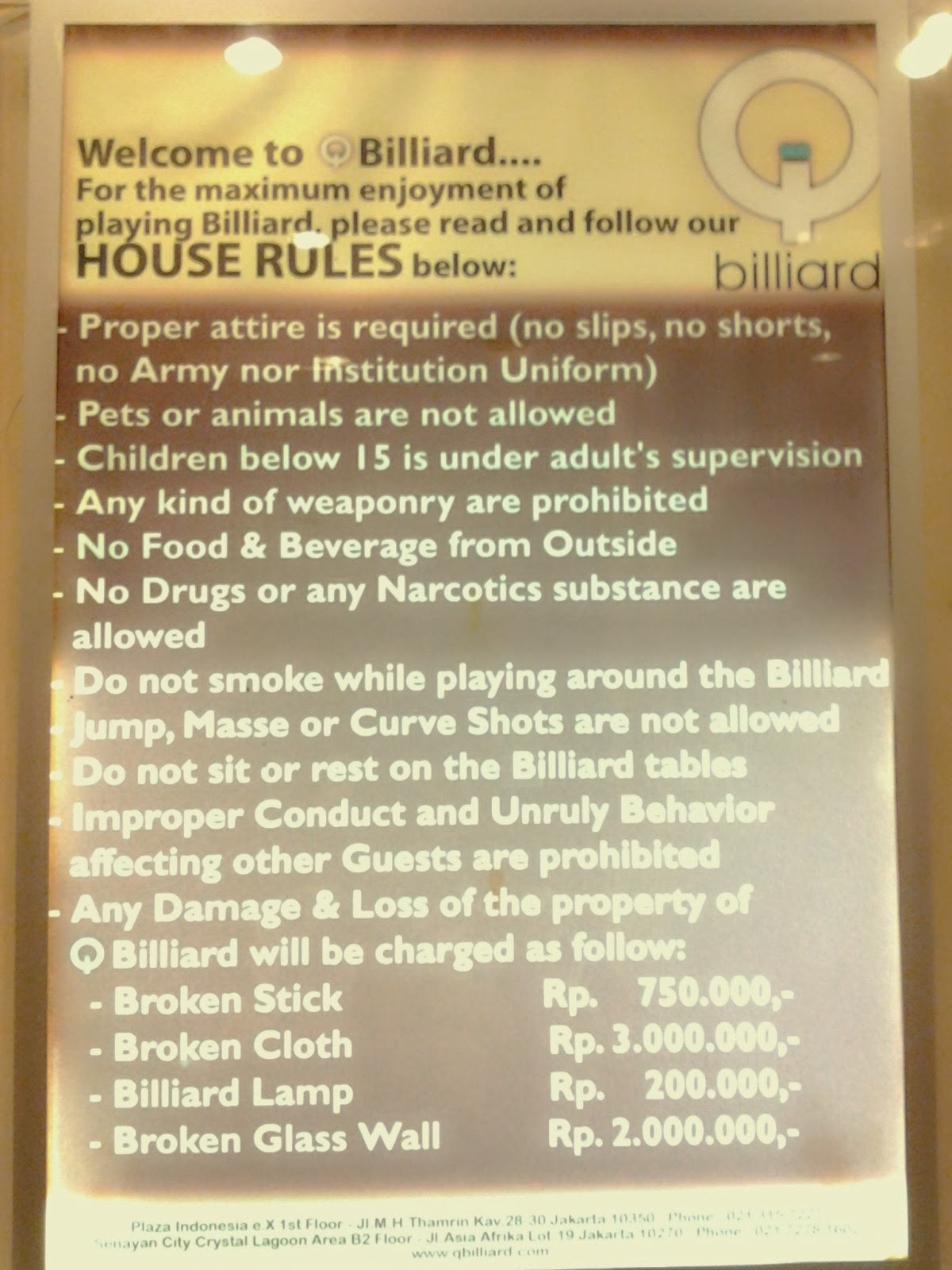 Billiardholic Informasi Tempat Billiard / Bilyar / Bilyard di Jakarta