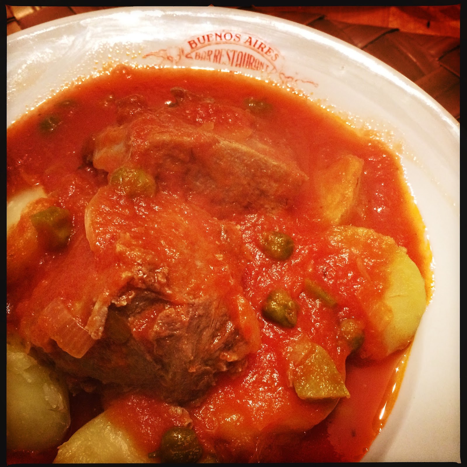 Langue sauce piquante, vin du Diable.