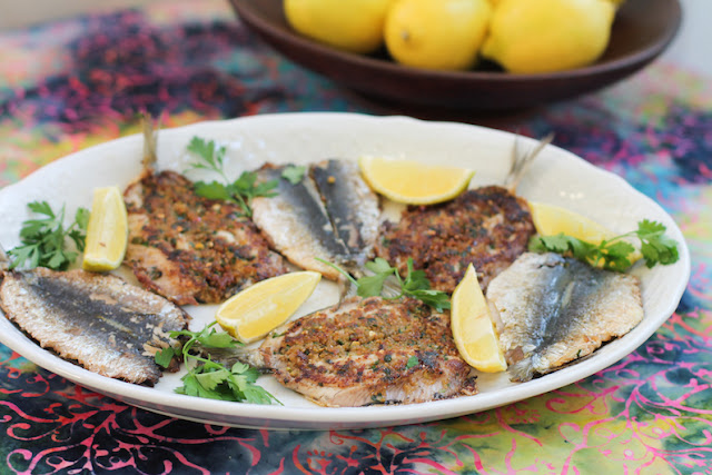 Food Lust People Love: Butterflied Stuffed Sardines make the most of these flavorful fish, by removing the bones and adding even more flavor with a well-seasoned bread crumb stuffing.