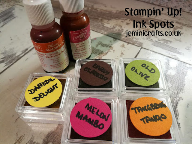 Save space with the Stampin' Up Stampin Spots, small inkpads