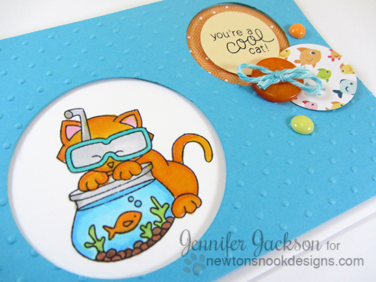 You're a cool cat card Birthday Card by Jennifer Jackson  | Newton's Summer Vacation Stamp set  | Newton's Nook Designs