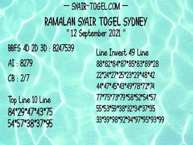 Prediksi Syair SDY Jitu Selasa 24 Agustus 2021 SYAIRDEWA