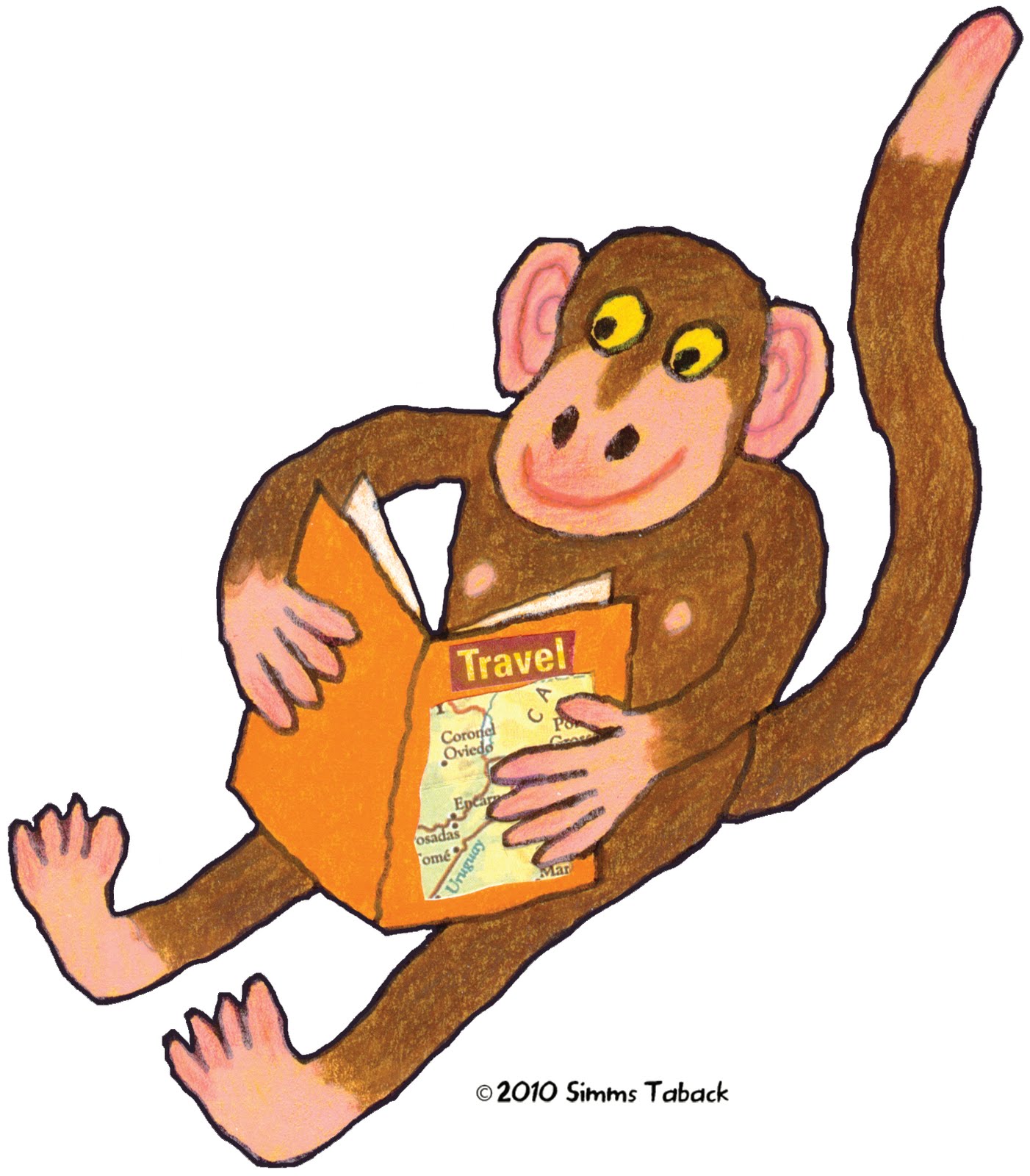 monkey reading clipart - photo #5