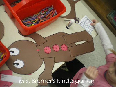 Gingerbread man craftivity perfect for Kindergarten at Christmas