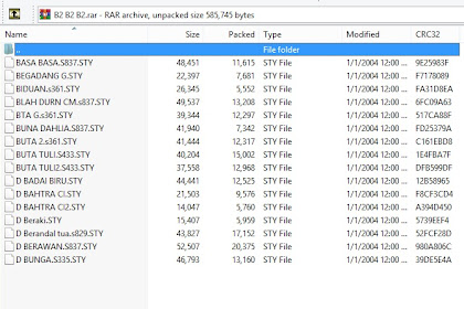STYLE YAMAHA NON SAMPLING LIST B (update 8 jan 2019)
