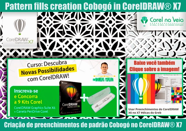 Preenchimentos de padrão Cobogó usando CorelDRAW X6-corelnaVeia