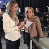 Reese Witherspoon and Hallie Meyers Shyer on the set of Home Again (1)
