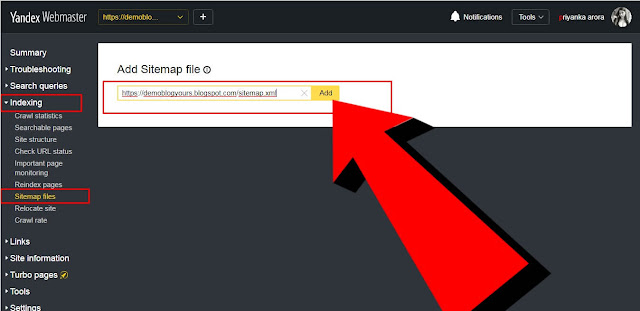 Submit Sitemap On Yandex Submit Sitemap On Yandex