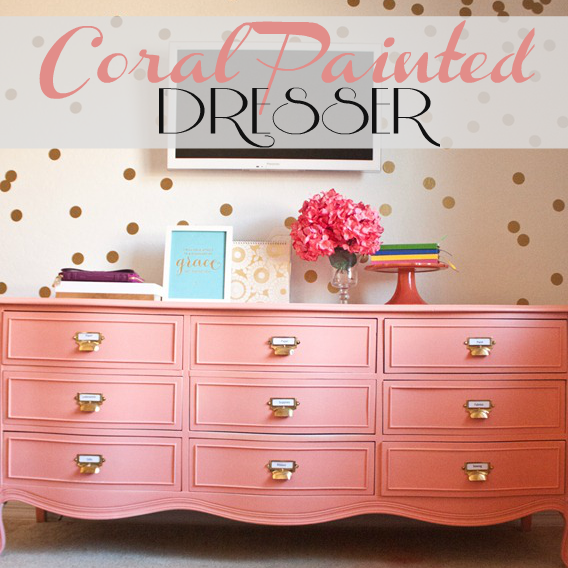 Vintage Coral Dresser