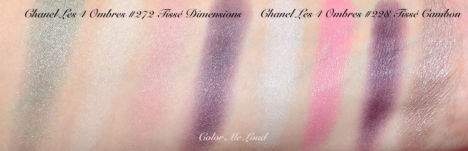 BRAND NEW CHANEL LES 4 OMBRES 04 TWEED BRUN ET ROSE/Application/Swatches  and Comparisons 