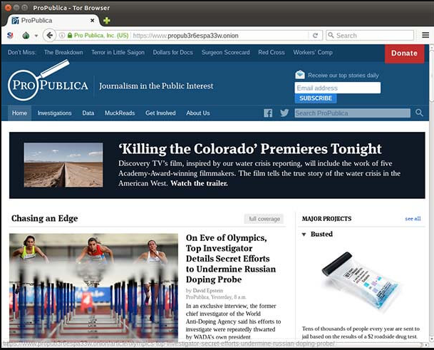 موقع propublica على الديب ويب 