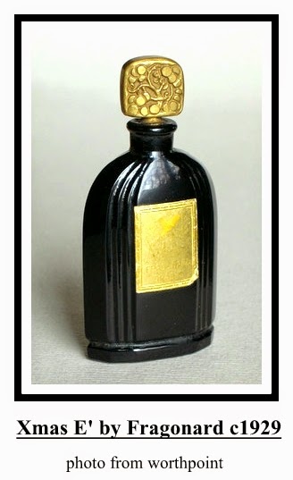 1930s French Black Perfume Bottle