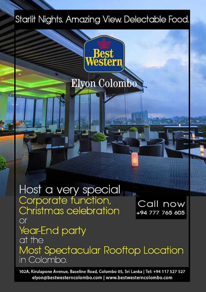 We are proud to be the only BEST WESTERN in Colombo, Sri Lanka. Conveniently located within close proximity to downtown Colombo attractions, our beautifully appointed rooms offer guests the conveniences of home. Perfect for both business and leisure travelers alike, we understand the needs of our guests and strive to provide excellent service.  Elyon Colombo provides on premises, a full service restaurant catering to both local and international cuisine, an indoor gym and a bar offering guests their favourite beverages. We are focused on providing you with a relaxing and comfortable experience with a host of amenities that makes the BEST WESTERN Elyon Colombo the perfect choice while travelling for families or business groups.  Our premier accommodation set in a contemporary atmosphere includes a choice of twin, double or family rooms. All rooms come equipped with free high-speed internet access, a 32' LCD TV, a mini-bar and a host of other amenities to make you feel at home.  As the first location for BEST WESTERN in Sri Lanka we have gone above and beyond to make your stay refreshing and comfortable. Located along Sri Lanka's major freeway, Elyon Colombo is an ideal base for a family vacation. Our business center facilities also serve guests traveling on business meetings.