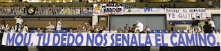 Pancarta al Santiago Bernabeu: 
