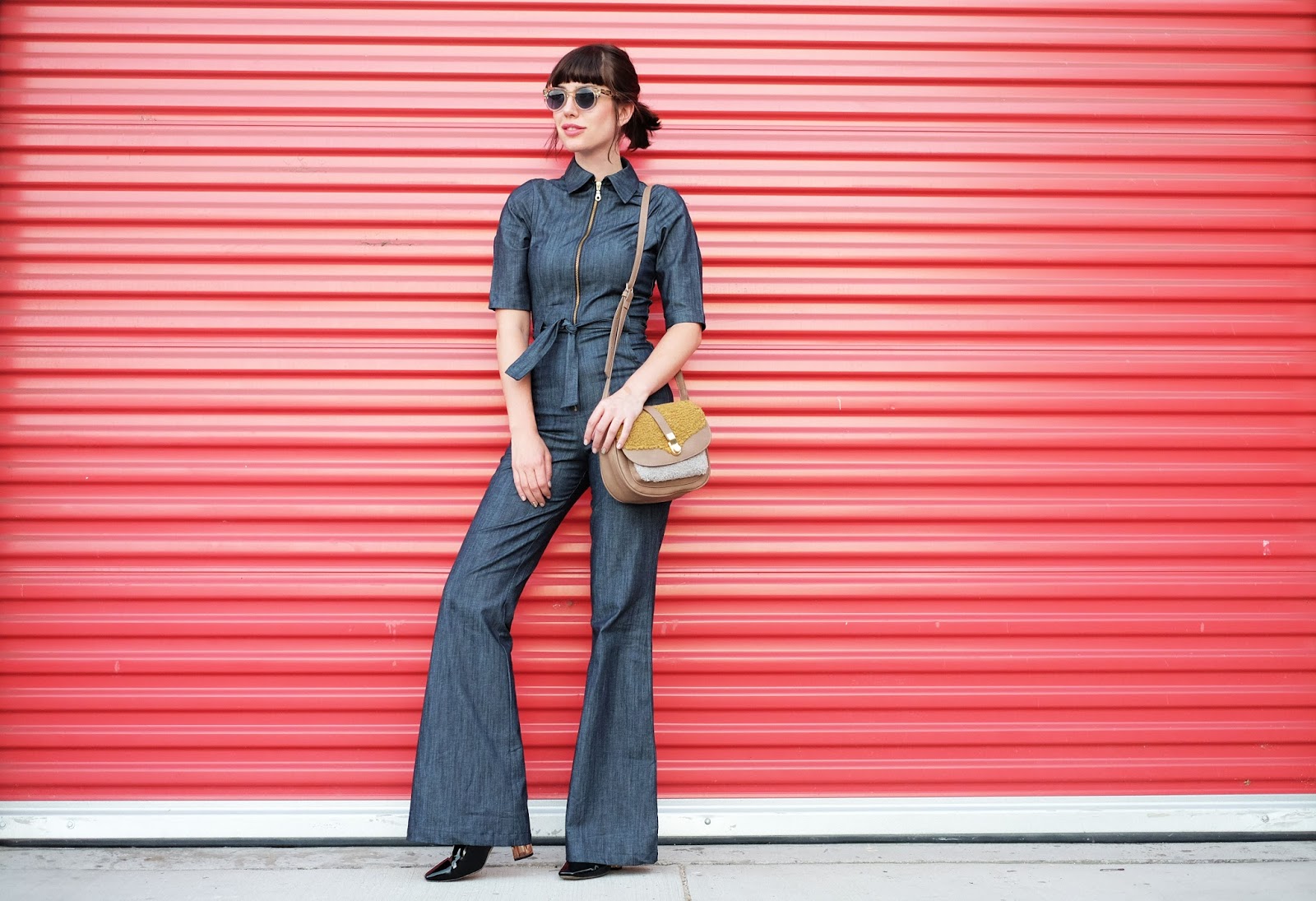 Denim Jumpsuit & Boots // A Fashion Nerd, A Colorful Fashion Blogger